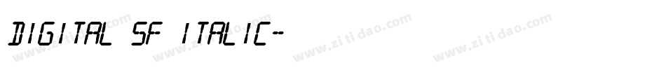 Digital SF Italic字体转换